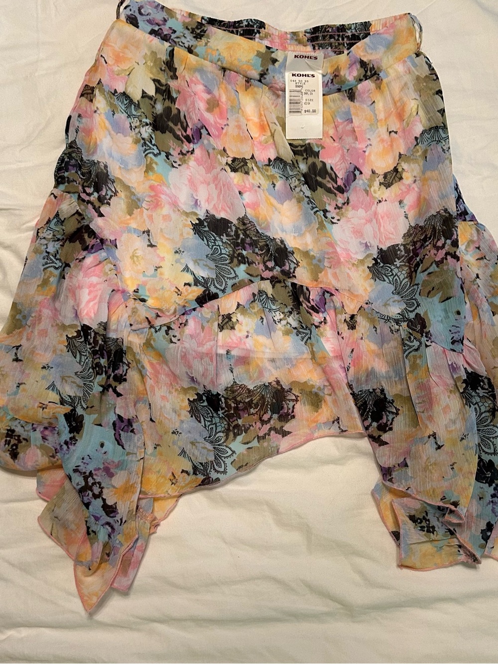 D-Signed by Disney Girl’s Floral Skirt with lining size M